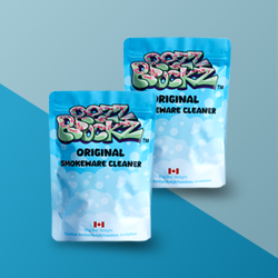 Rezz Rockz 2 pack bong cleaner for removing heavy resin buildup