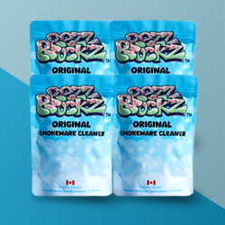 Rezz Rockz 4 pack bong cleaner value bundle for deep residue cleaning